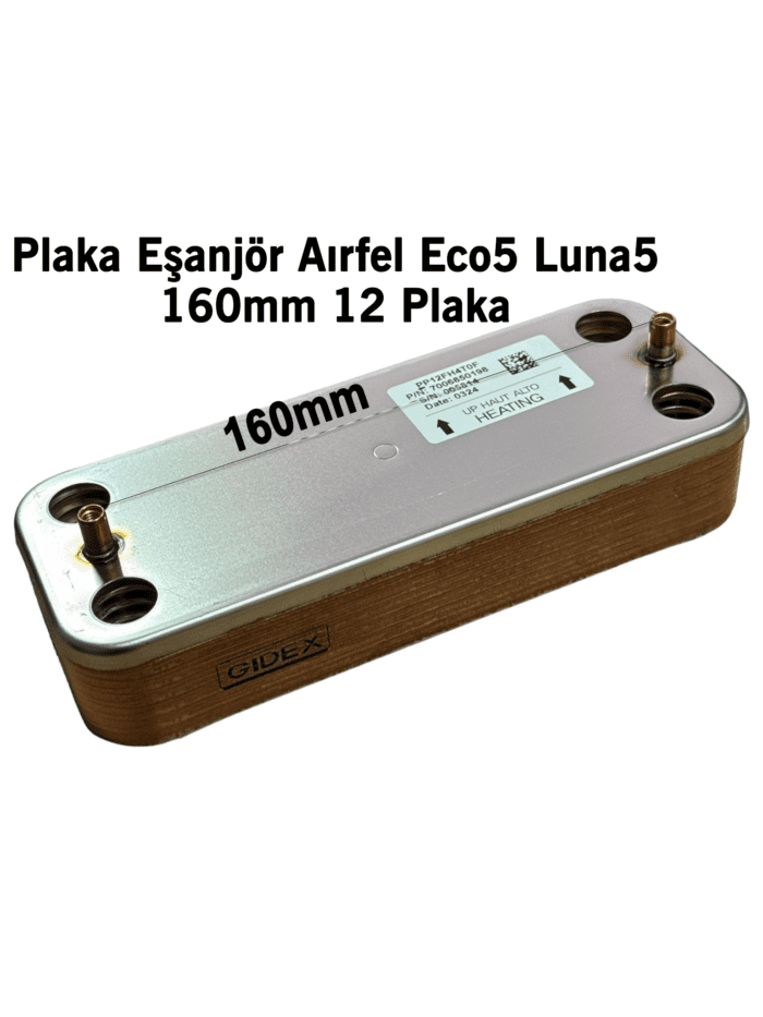 plaka-esanjor-airfel-eco5-luna5-160mm-12-plaka-condevo-1189-1 Airfel Uyumlu 12 Plaka Eşanjör (Condevo Gidex - 160 mm - Görsel 1