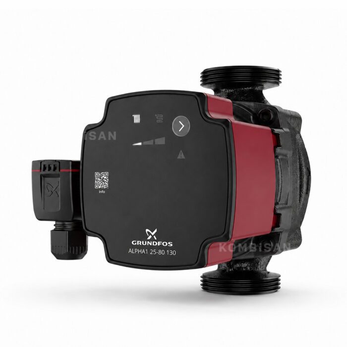 KOMBİ SİRKÜLASYON POMPA MOTORU (GRUNDFOS) 93074176 FREKANS KONTROLLÜ ALPHA1 25-80, 130MM, 220-240V, 9H, AC0, 4-60W - Görsel 1